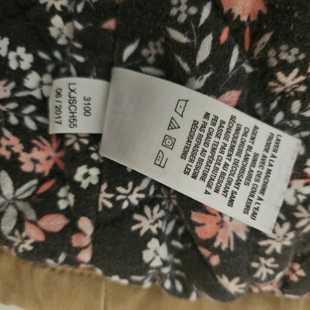 AEROPOSTALE Khaki‎ Utility Jacket Hooded Parka XS/TP Floral Lined - Picture 10 of 12